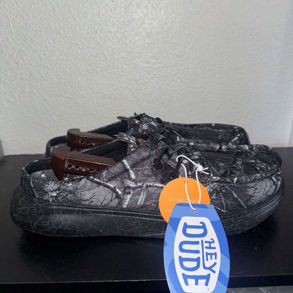 Hey Dude Jelly Roll Realtree Edge Wally Comf Slip Men 10 Black  Slip On Country